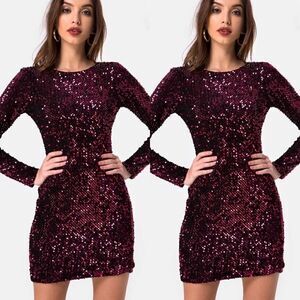 MOTEL ROCKS GABBY PLUNGE BACK DRESS